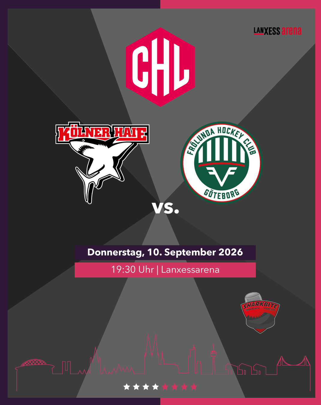 CHL-Kracher in Köln: Haie empfangen Rekordsieger Frölunda